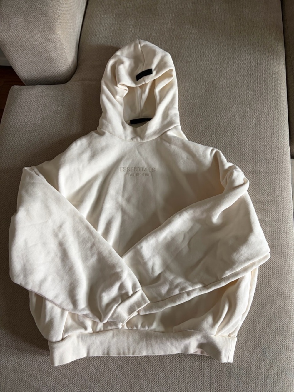Essentials Fear of God Cloud Dancer White Hoodie